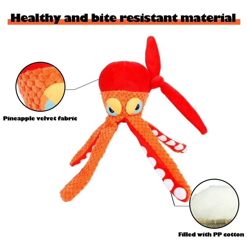 Karate Octopus Squeaky Toy