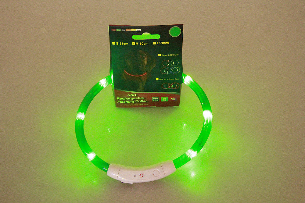 Pet Flashing Glow Collar USB Rechargeable