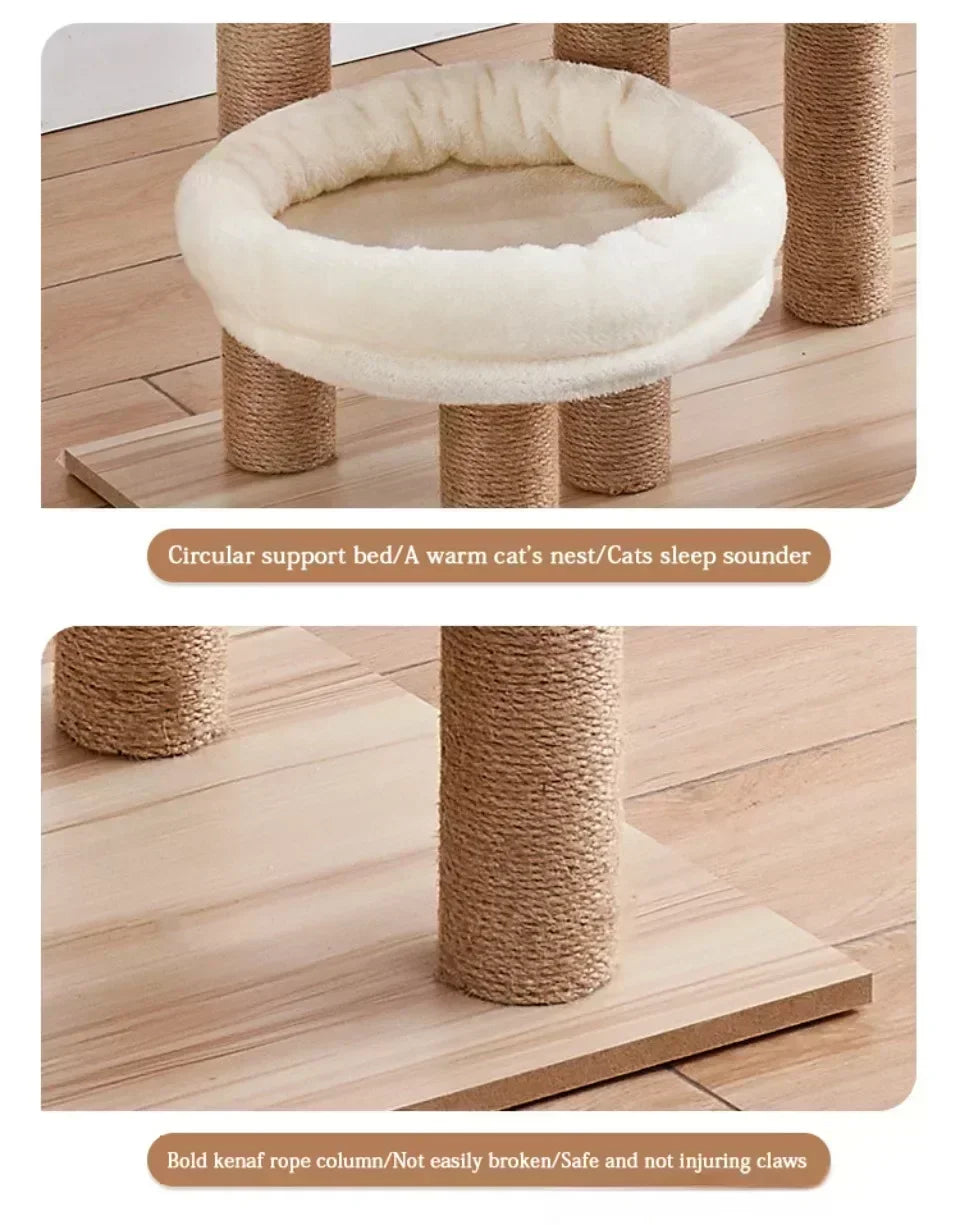 Cat Climbing Cutsie Large Wooden Cat Treehouse