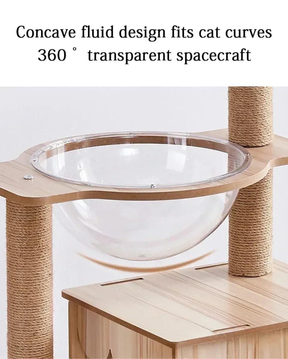 Cat Climbing Cutsie Large Wooden Cat Treehouse