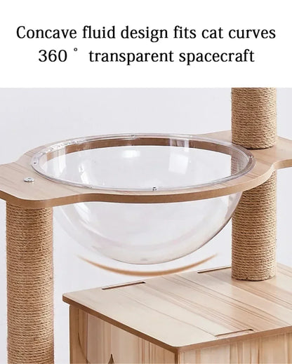 Cat Climbing Cutsie Large Wooden Cat Treehouse