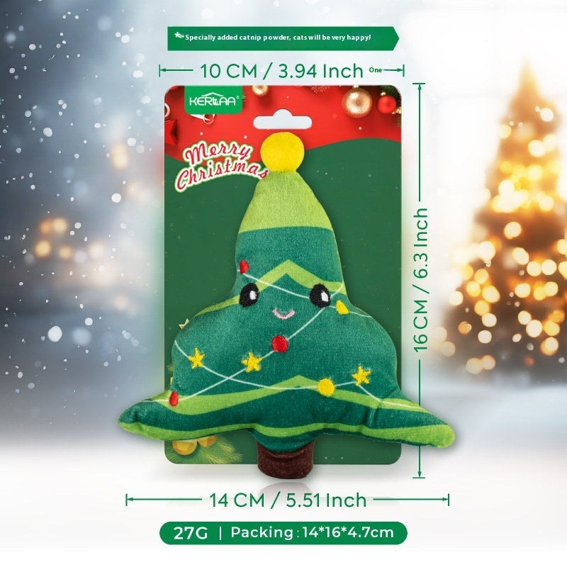 New Christmas Cat Plush Toy With Catnip