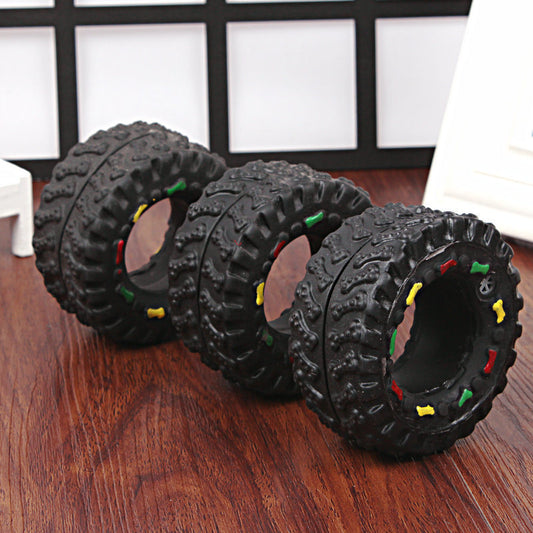 Small Tire Pet Squeaker Dog Toys