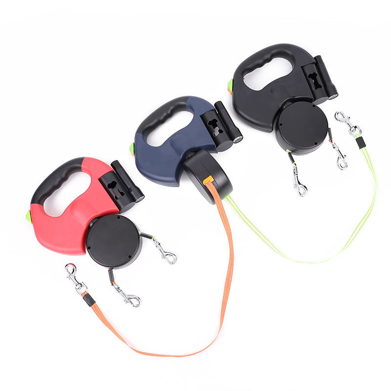 Light the way- Retractable Dog Dual 360 Swivel Leash