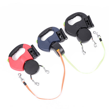 Light the way- Retractable Dog Dual 360 Swivel Leash