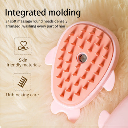 Baby Pink Pet Steam Brush