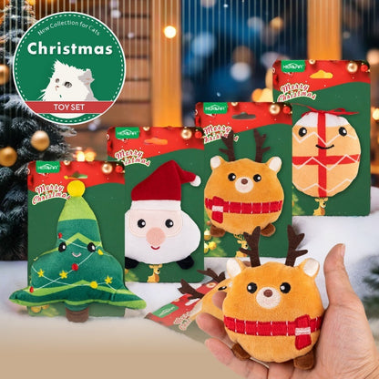 New Christmas Cat Plush Toy With Catnip