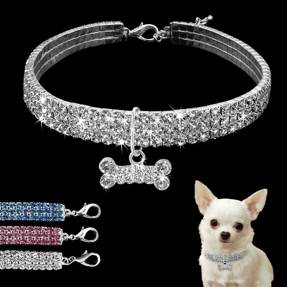 💎 Bling Rhinestone Dog Collar