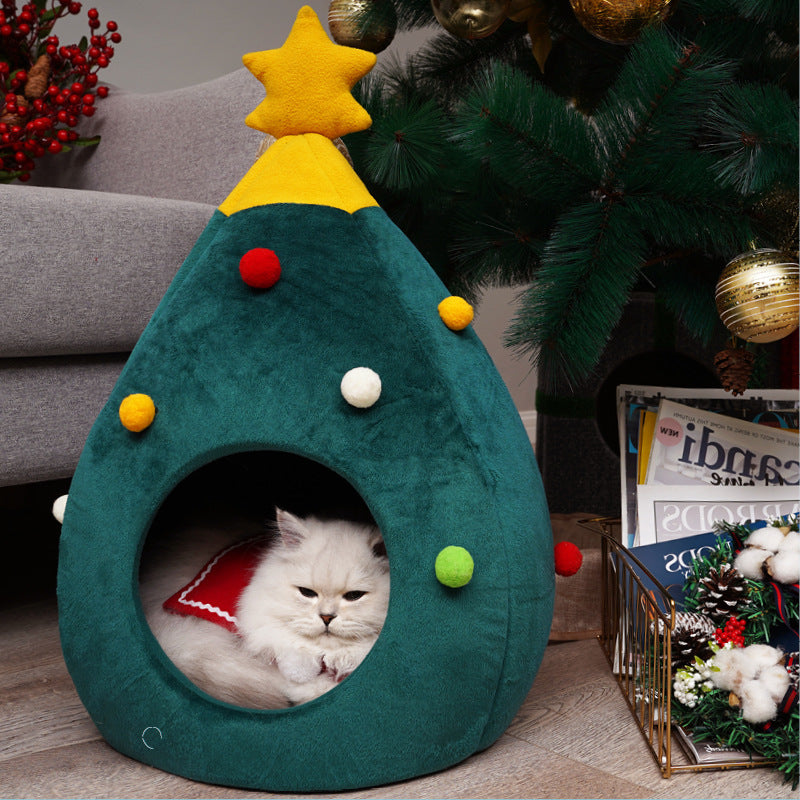 Pet Christmas Tree Cat Cat Bed