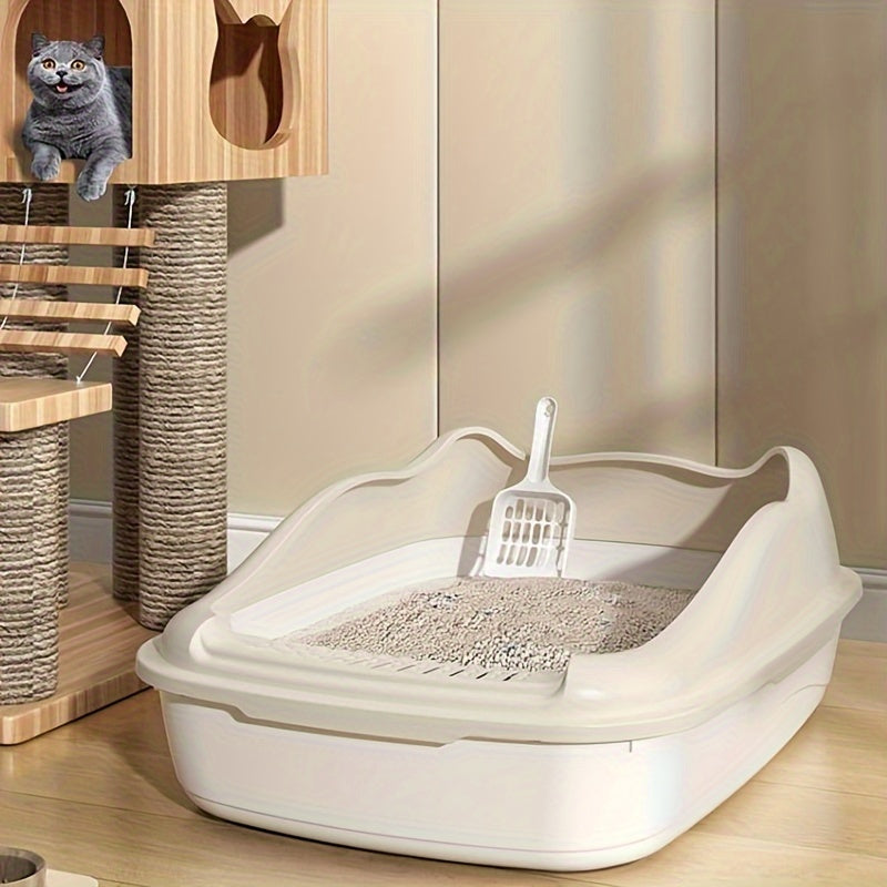 Extra-Large Semi-Enclosed Cat Litter Box
