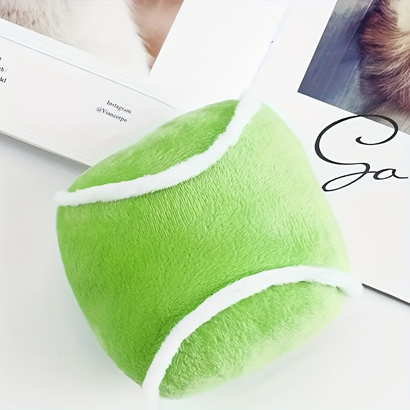 Festive Plush Tennis/ Football Ball Dog Toy