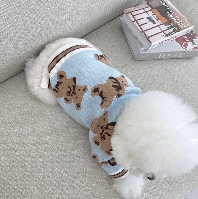 Preppy Style V-neck Puppy Vest